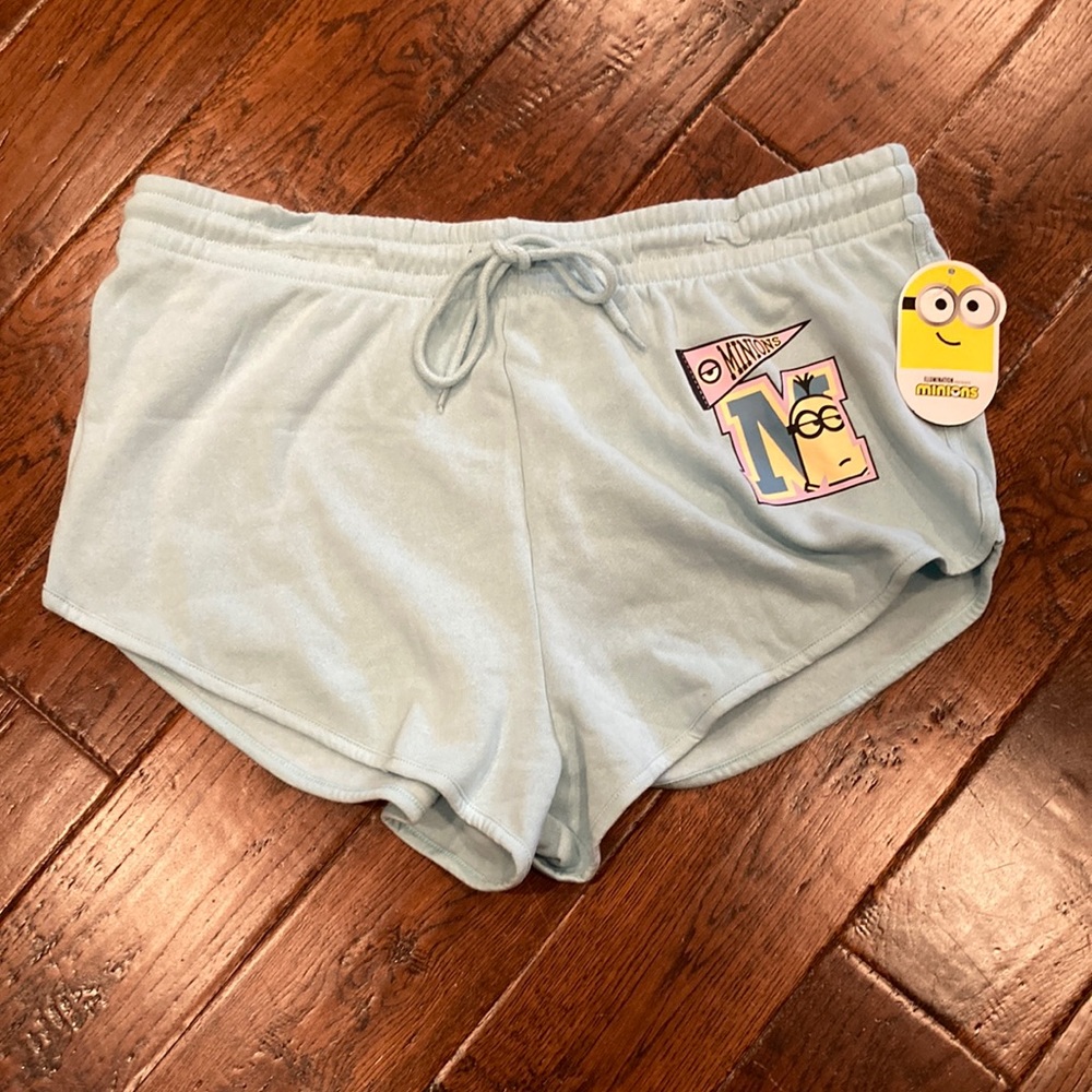 Junior’s Minions Athletic Light Blue Shorts Size 3XL NEW